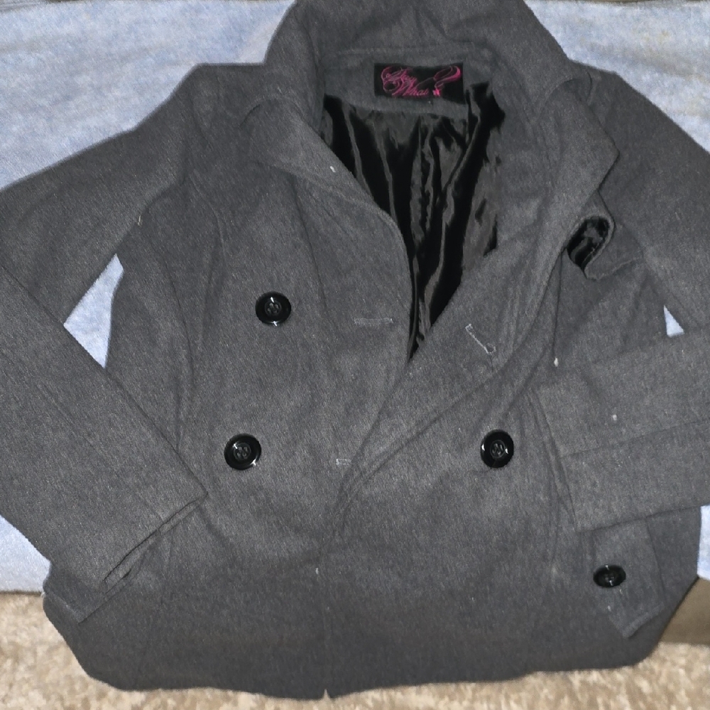 Say What? Gray Pea Coat